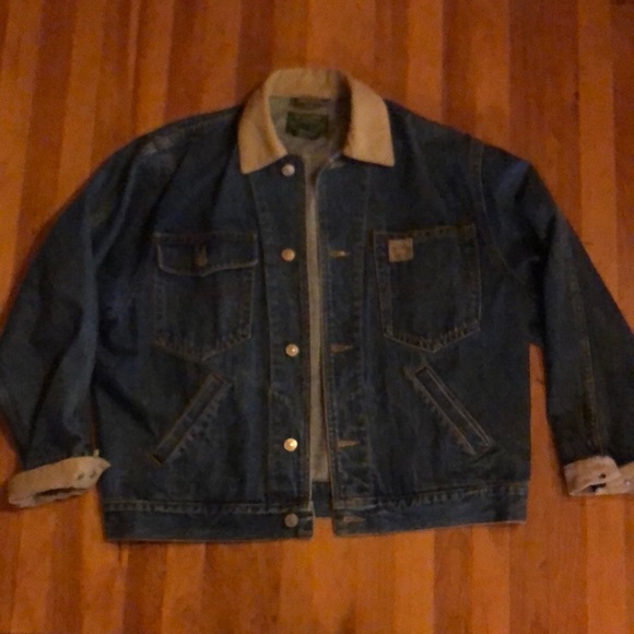 Vintage Ralph Lauren Polo Country jean jacket with corduroy. Size small.